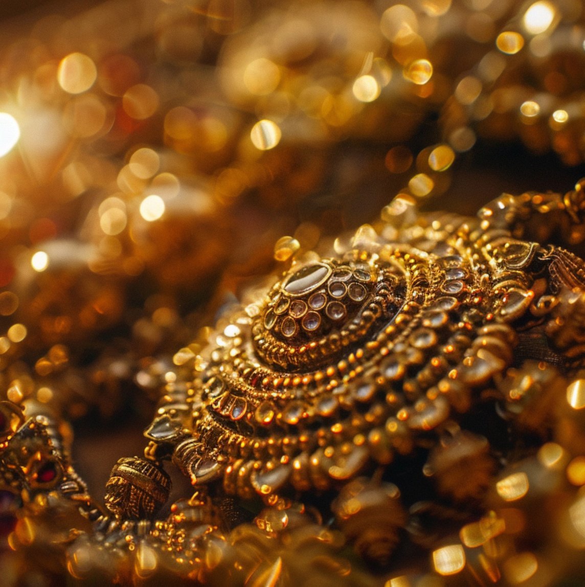 Gold earrings
